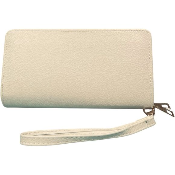 Designer Fashion Cream “The Wallet” Wristlet Wallet - Picture 3 of 9